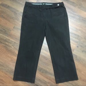 J. Crew black cropped women’s stretch pant low fit